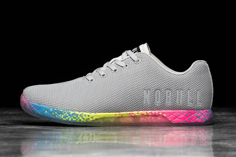 Women\'s Nobull Arctic Neon Glitch Trainers Grey | SG D2785F